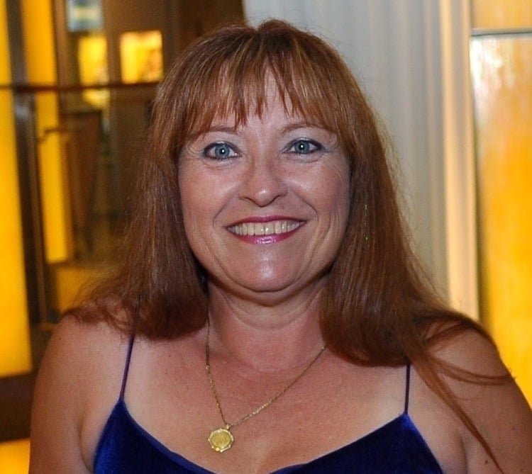 Beautiful picture of Teva in a ball gown on Celebrity Equinox