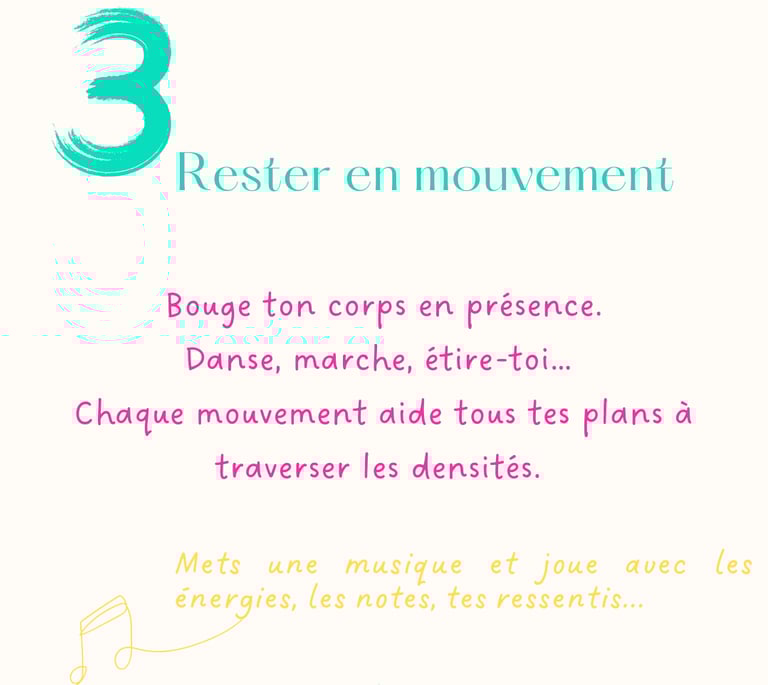 rester en mouvement pour traverser les énergies