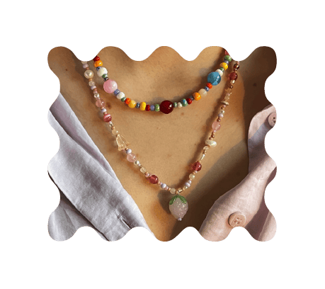 Collier perlé multicolore fait main – Ysalie