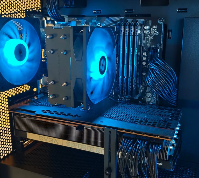 Interior do Computador Gaming MKBuilds com RTX 3080