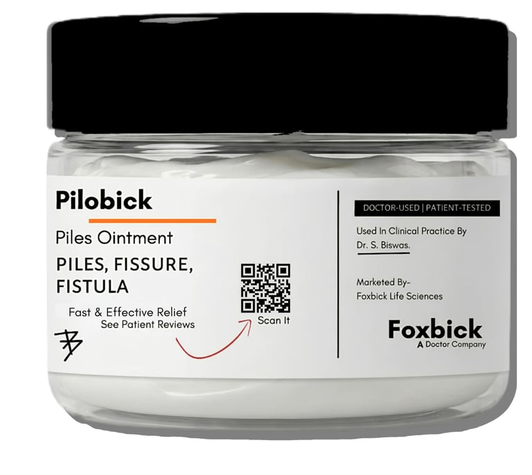 Pilobick Ayurvedic piles ointment for piles, fissure and fistula by Foxbick