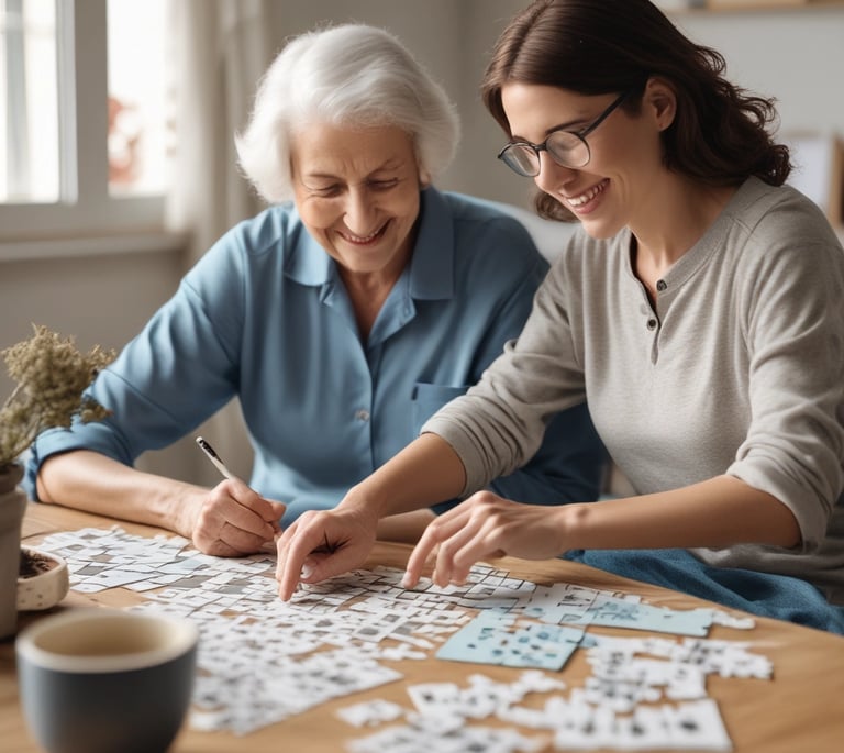 A caregiver driving a senior to an appointment, showcasing transportation services.