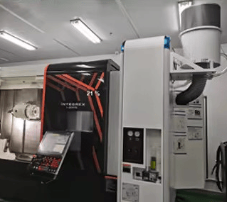 Mazak CNC with mist extraction.