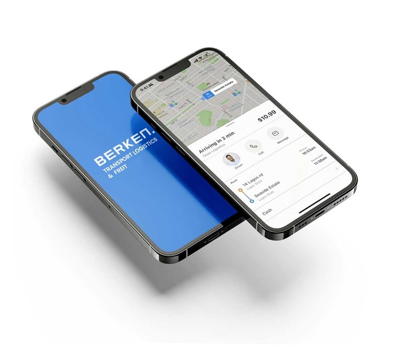 a smartphone phone with a map of the location of a location