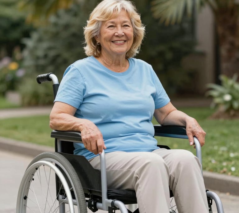 A small business owner happily reviewing marketing analytics on a laptop