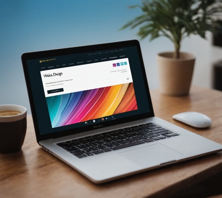 web design on a laptop in shrewsbury, shropshire