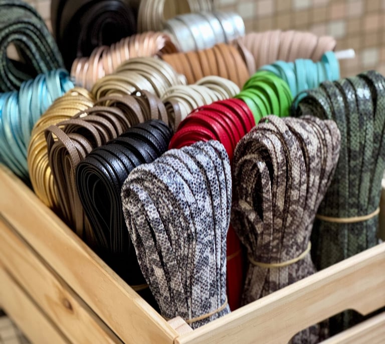 Overview of premium leather straps for custom sandals by Swaachi