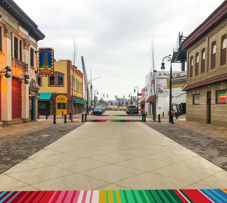 Mexicantown Detroit Placemaking Crosswalk Design