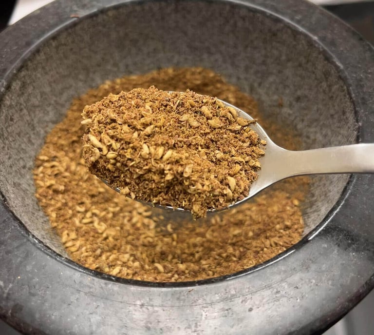 a spoon full of Sichuan Pepper powder