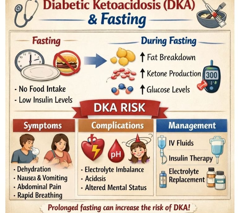 🩺 Diabetic Ketoacidosis (DKA) and Fasting 💉🥣
