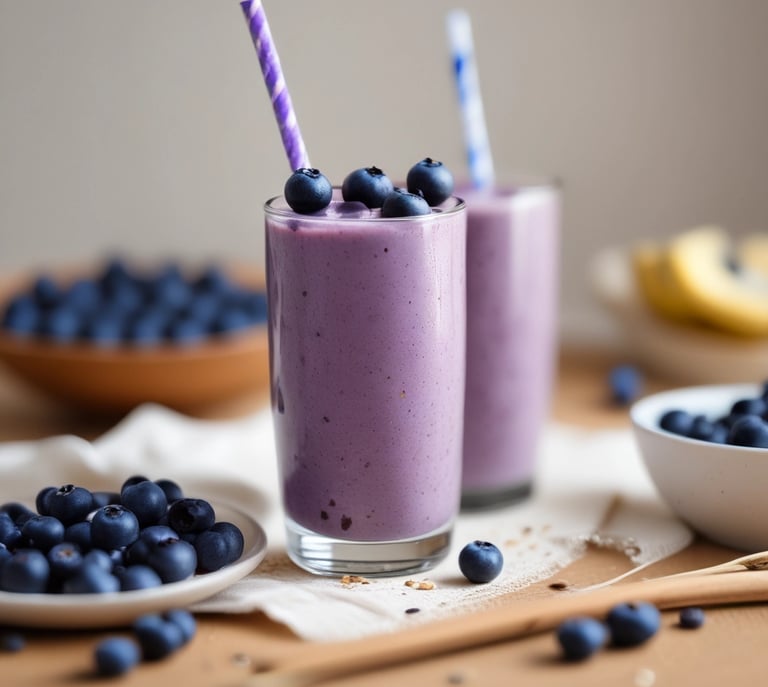 Refreshing Blueberry Vanilla Oat Smoothie Recipe