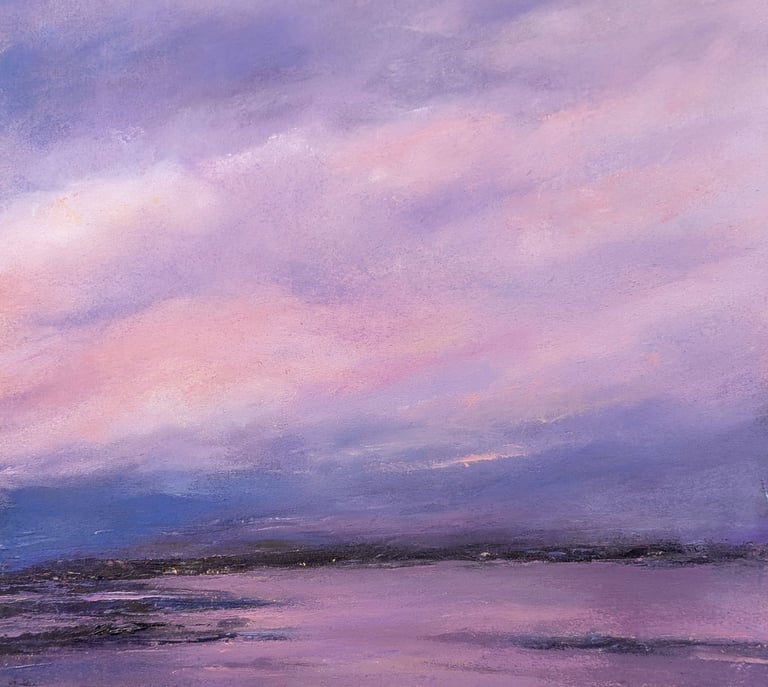 Nightfall's Blush - Painting by Mary Kersell