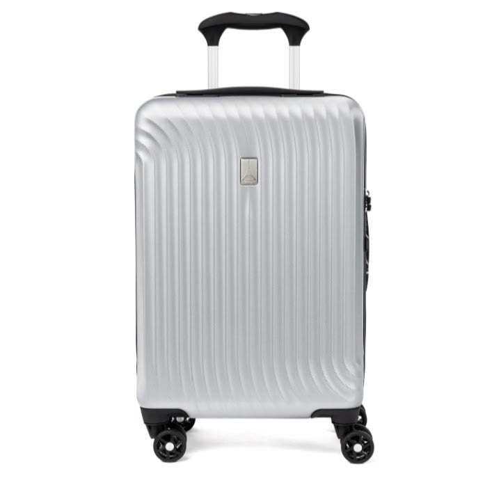 Silver carry-on luggage