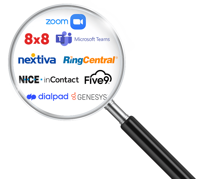 Magnifying Glass of Top Telecom Providers