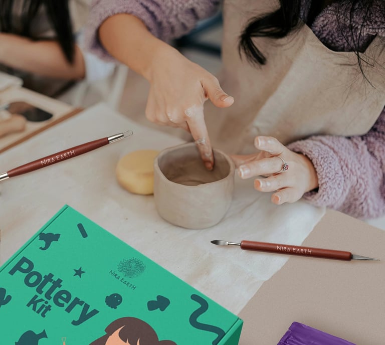 DIY pottery kit eco-friendly crafting set by Nira Earth Canada