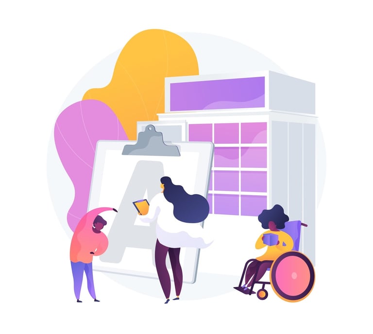 a woman in wheelchair wheel chair with a man in wheelchair