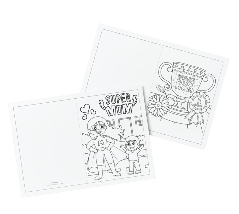 free printable mother's day cards to color