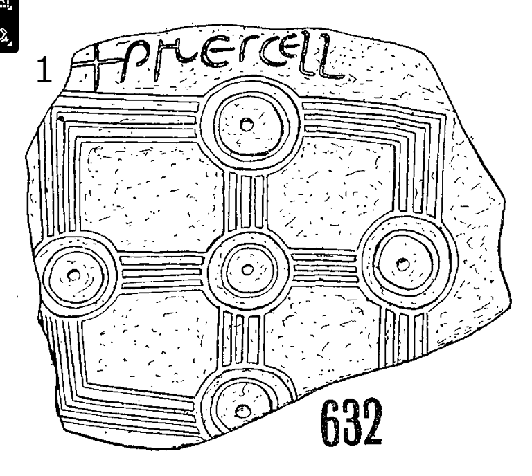 Clonmacnois Runestone 632 - Barony of Garrycastle, County of Offally, Ireland (500 CE)