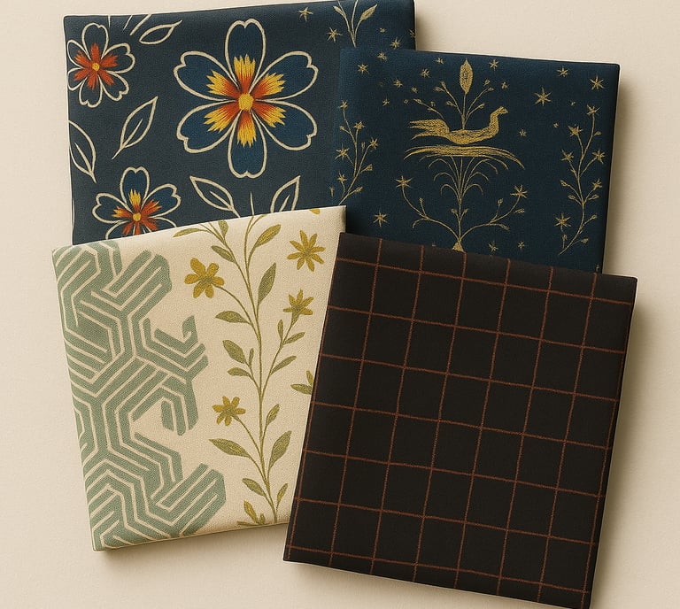 digital print fabric design swatches