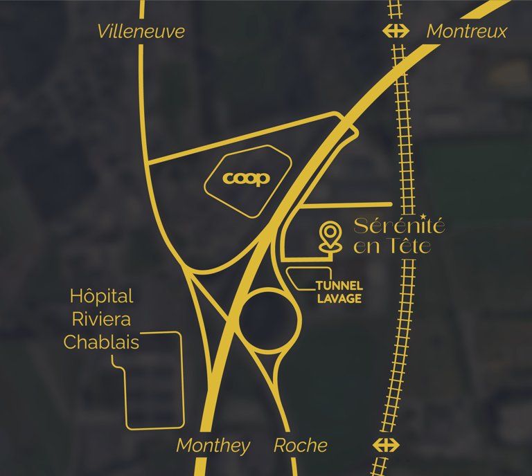 Plan de situation pour accéder à l'institu depuis l'autoroute