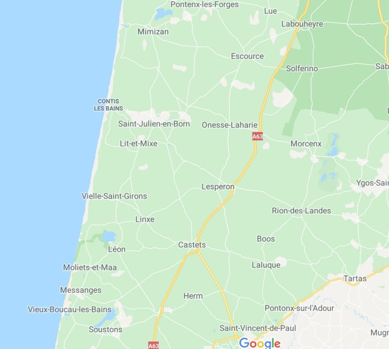 carte d'intervention Landes 40