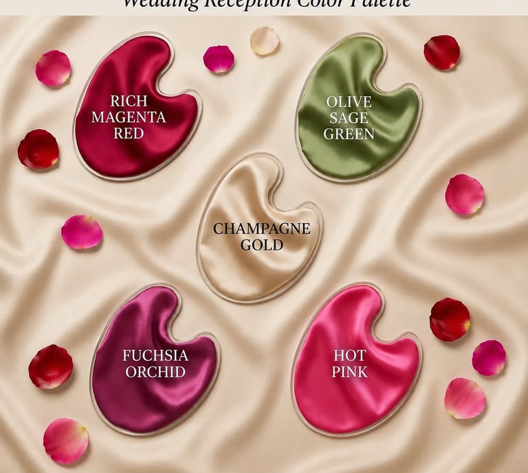 The wedding color palette