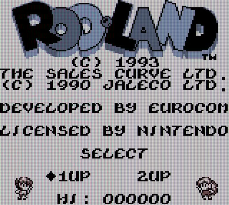 Rodland Game Boy Title Screen