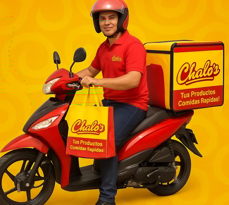 a man in a red shirt and helmet on a scooter