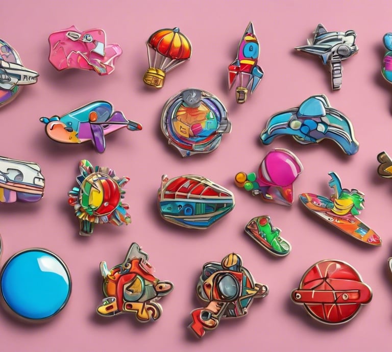 Kokybiški įsegami ženkleliai, papildantys stilių ir išreiškiantys nuotaiką ar nuomonę.