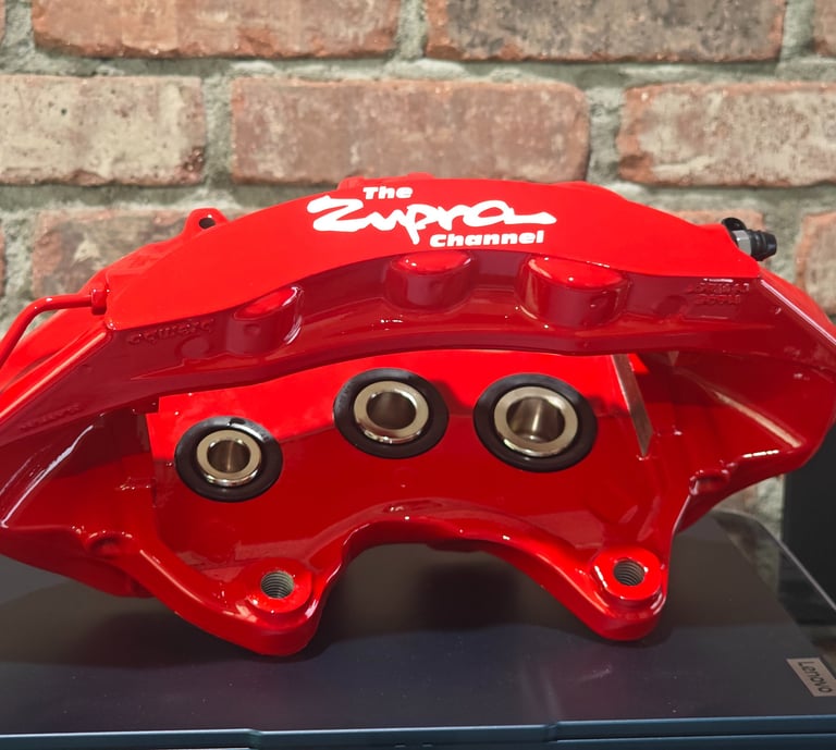 CTSV front calipers powder coated in Astatic Red for The Zupra Channel