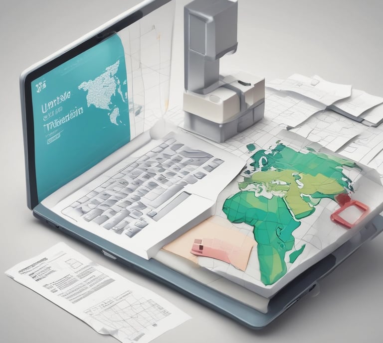 Professional team in navy suits discussing case details in a sleek, gold-accented conference room.