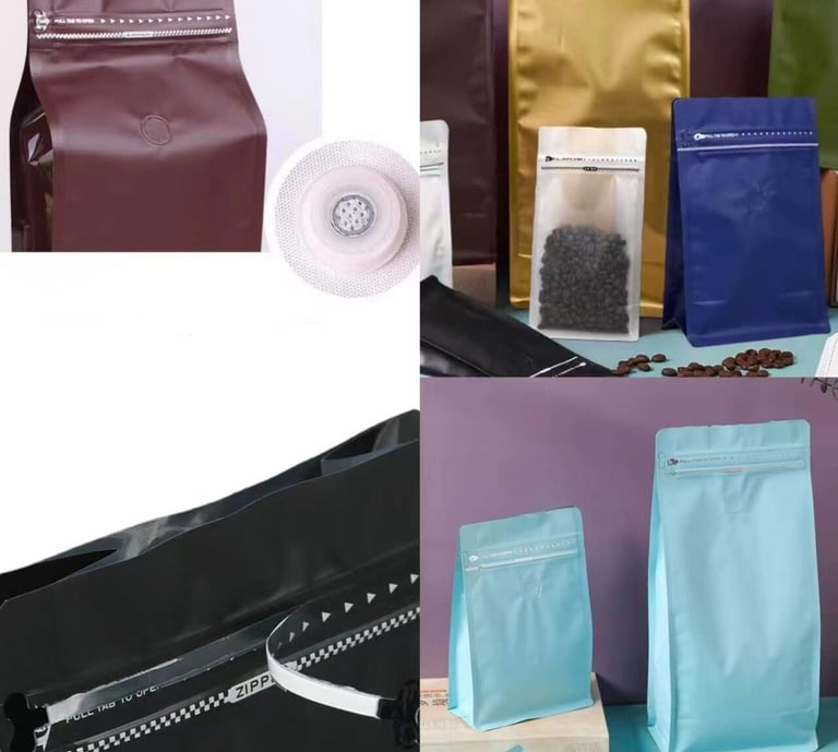 Fabricant de sachets zip café et thé alu pet. Impression de vos logos.