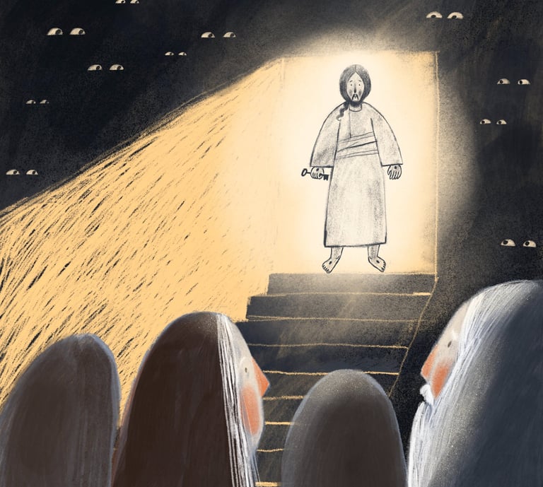 The descent of Christ into Sheol to free the righteous.