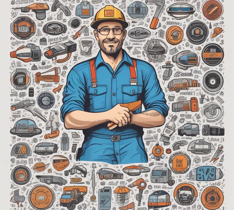 A skilled worker performing home repairs with tools.