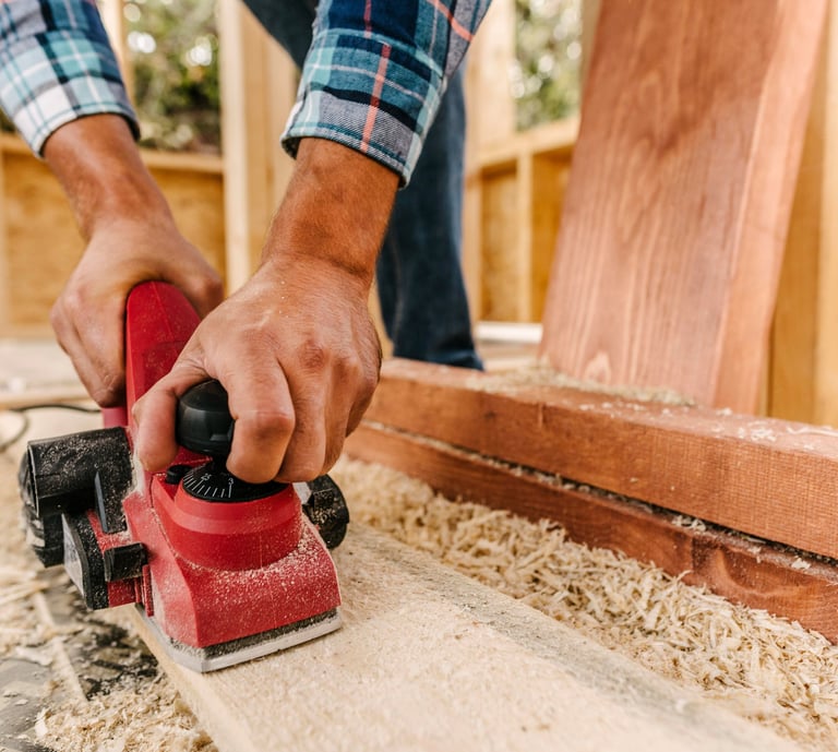 a man is sanding a wood floor with a sanded up sand