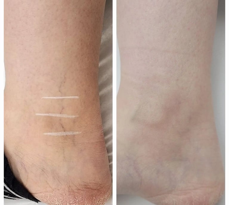Laser vein treatment at Ariana Esthetic clinic Edmonton