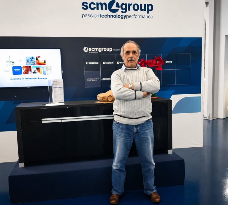 Adrian Vladu in Scm Group Headquarters in Rimini