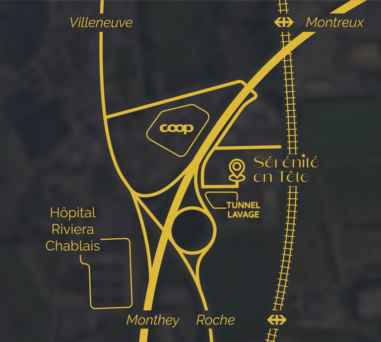 Plan de situation pour accéder à l'institu depuis l'autoroute