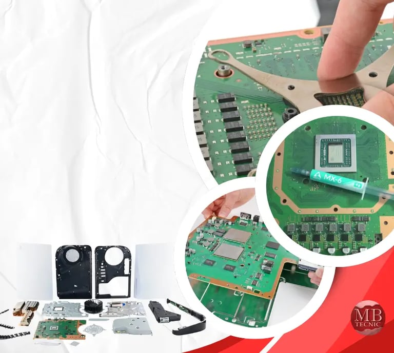 Es un banner o imagen en el que muestra placas electrónicas y enlace a mi servicio técnico.