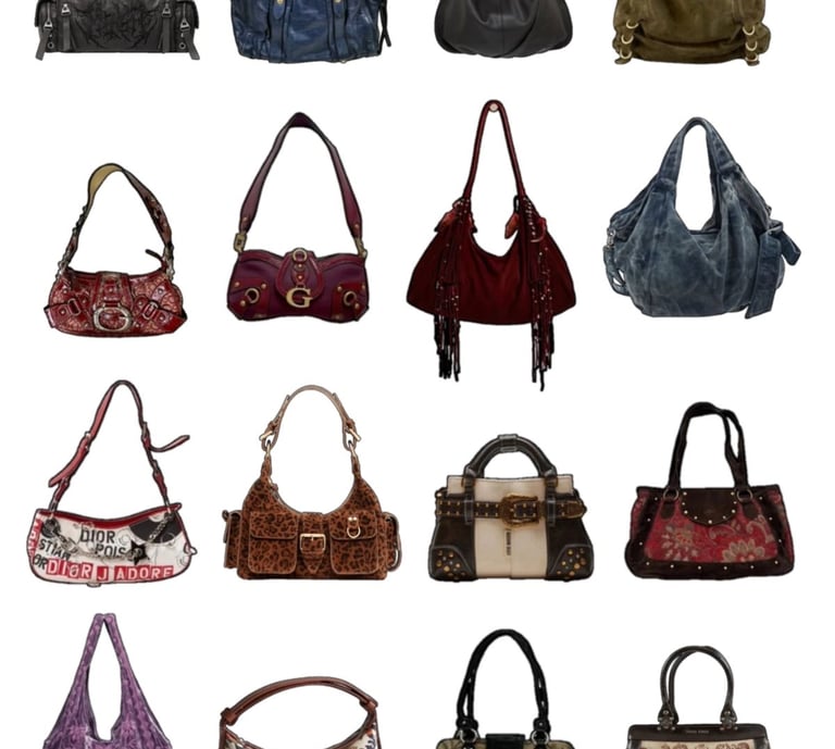 a variety of handbags and purses and purses