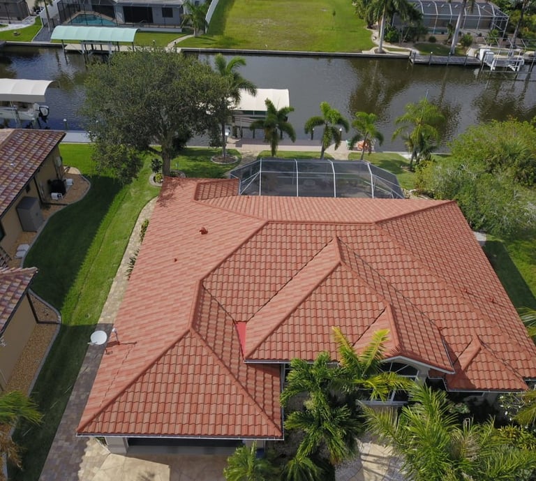 Beautiful Stone Coated Metal Roof system that withstood back to back hurricanes. 