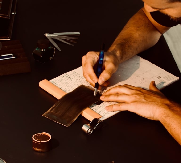 fountain pen nib tuning and grinding