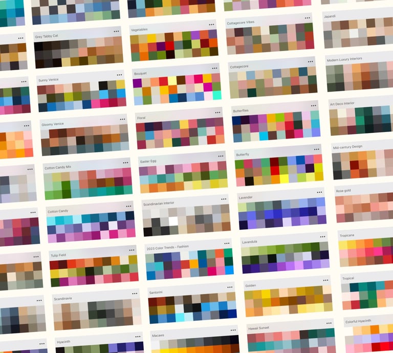 Procreate color palette packs – 100+ curated palettes