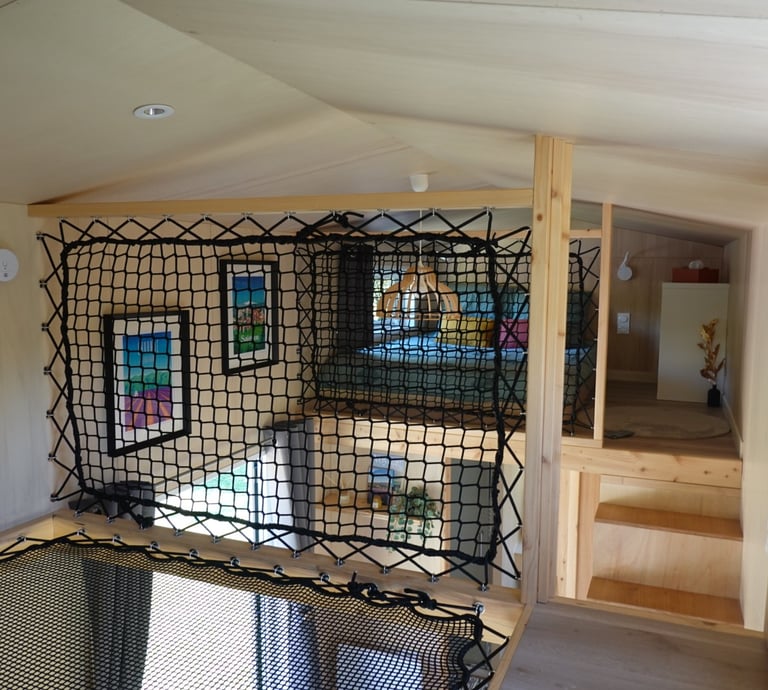 Chambres en mezzanine Tiny House Saignon