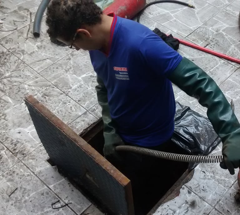 desentupidora de esgoto e caixa de gordura