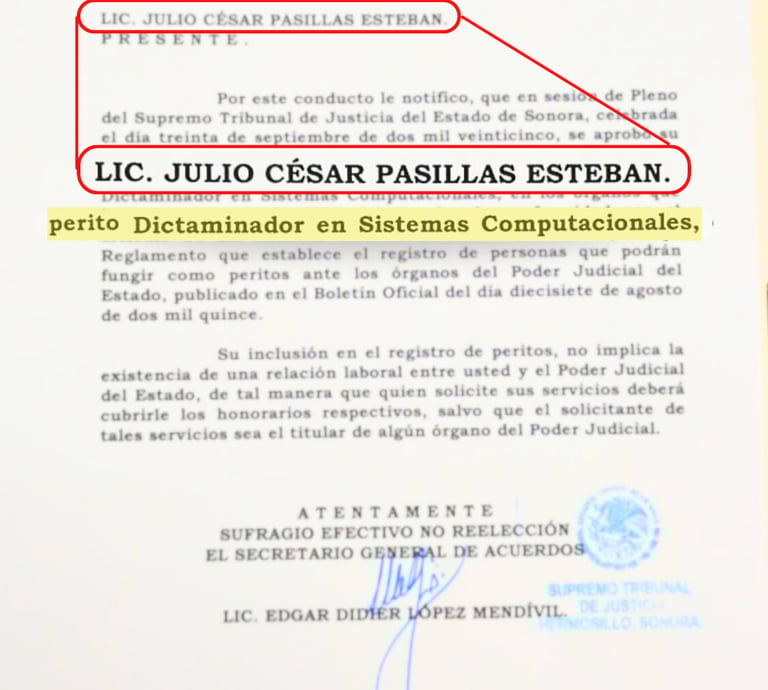 perito dictaminador julio pasillas