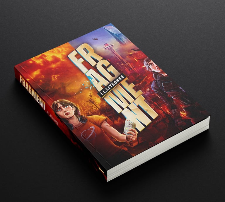 a book cover of a scifi book Fragment