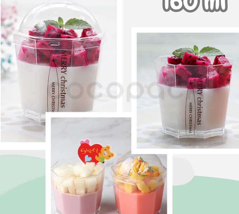 Dessert Pudding Cake Plastic Cup