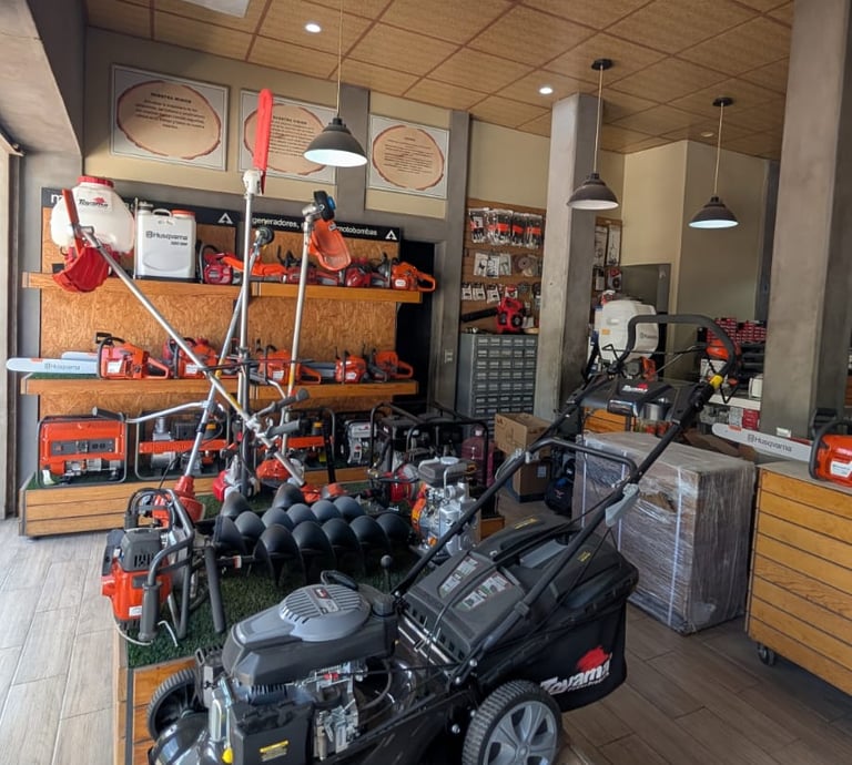 a room with a lot of tools and tools on display