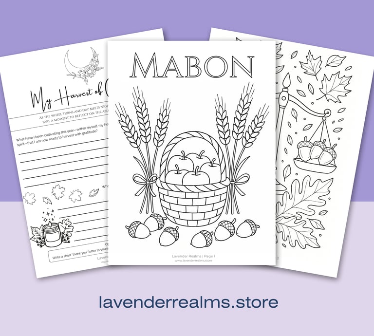 Lavender Realms Mabon Printable Pages